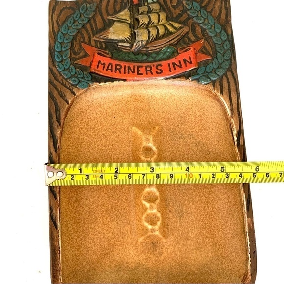 Vintage Mariner's Inn Nautical Ashtray Oversized Sailing Ship 5.5" x 9" - Picture 10 of 10